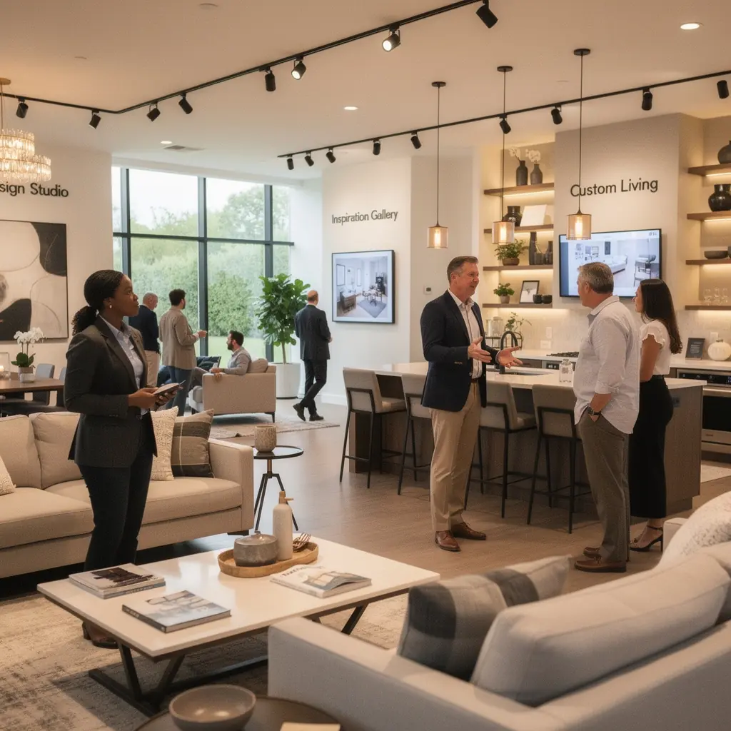 Ujęcie na zewnętrzną część budynku mieszkalnego z ogrodem w typowej amerykańskiej dzielnicy.