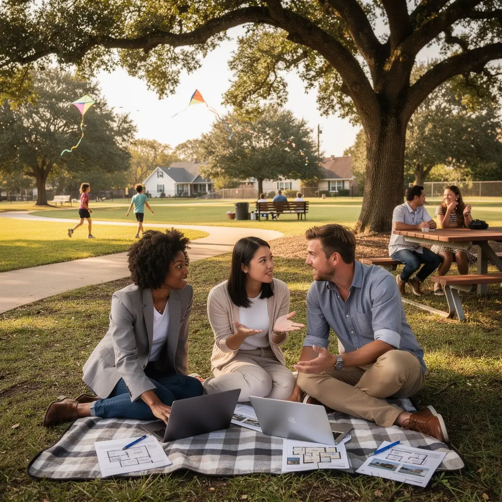 Uroczysta chwila podpisania umowy na wynajem nowego mieszkania w biurze.