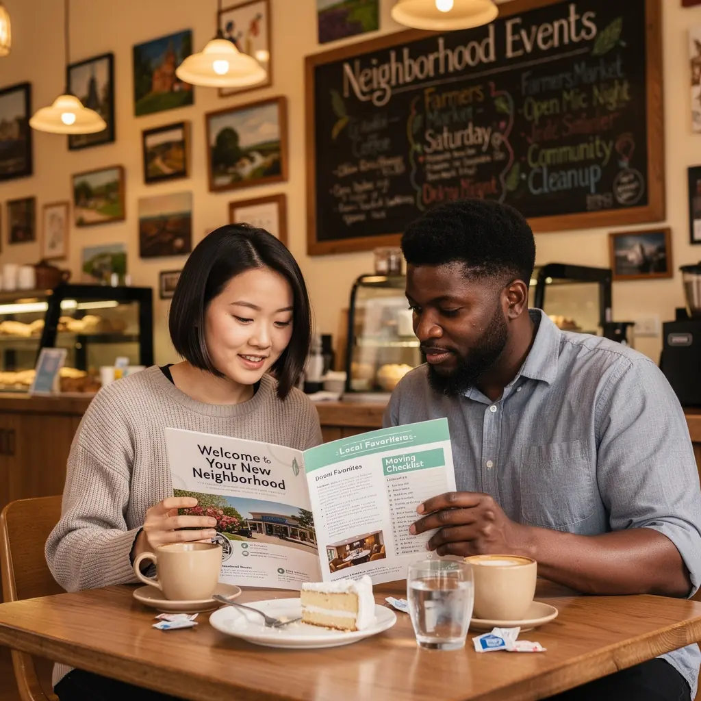 Zespół agentów nieruchomości omawiających szczegóły zakupu domu z klientem.