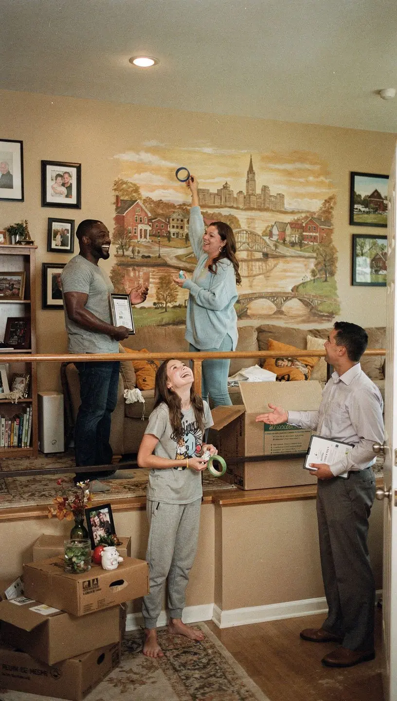 Zestaw powitalny z informacjami o pobliskich usługach i kontaktach w nowym mieście.